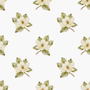 Narin manolya çiçekleri zarif bir tekstil tasarımı yaratır. Duvar kağıdı ve duvar kağıdı dekoru için mükemmeldir..