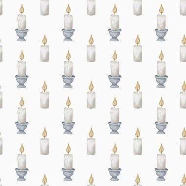 Bu hoş suluboya mum desenli, tekstil ve ambalaj tasarımları için mükemmel sakin bir atmosfere girin..