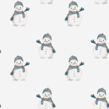 Tuhaf kardan adam tasarımları tatil projeleri için beyaz üzerinde büyüleyici bir model oluşturur..