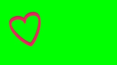 Happy Valentine's Day green screen animation