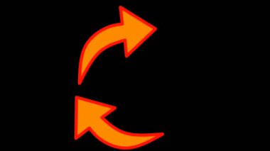 Proje video ihtiyaçları için dairesel veya geri dönüşüm sembolü canlandırması