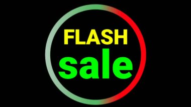 FLASH, neon dairesel ışıkta metin animasyonu. İşinizin tanıtımı için uygun