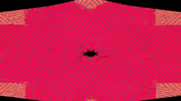 Schöne Bunte Sterne Looping Animation Hintergrund Cool Stern Kaleidoskop Muster — Stockvideo