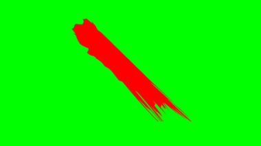 Yeşil ekranda kırmızı haç animasyonu. Yasaklama kavramı, yasaktır ve yasaktır.