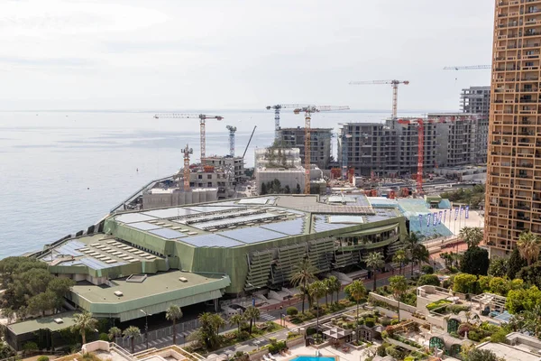 stock image Larvotto, Monaco, April 21st 2023:- A view of the Grimaldi Forum, located in the beach area of Larvotto in Monaco.