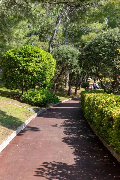 stock image Monaco-Ville, Monaco, April 20th 2023:- The paths along the Rock of Monaco, part of Monaco-Ville