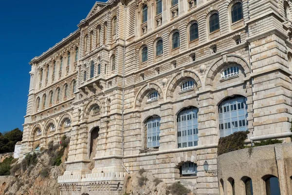 stock image Monaco-Ville, Monaco, April 20th 2023:-  A view of The Oceanographic Museum in  Monaco-Ville, established in 1910 by Prince Albert the First.