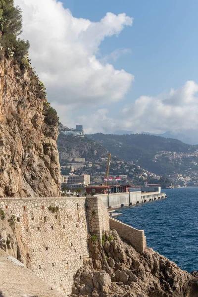 Монако Вилле Монако Апреля 2023 Года Береговая Линия Скалы Монако — стоковое фото