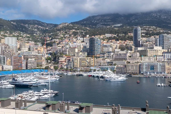 Монако Віль Монако Квітня 2023 Вид Порту Геркулес Головний Порт — стокове фото