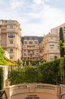 Monako, Monako, 22 Nisan 2023 Monako Prensliği 'ndeki konut manzarası.