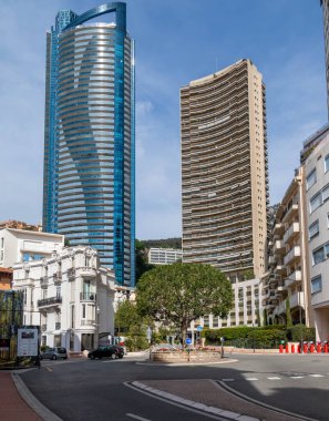 Monako, Monako, 22 Nisan 2023 Monako Prensliği 'ndeki konut manzarası.