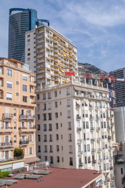 Monako, Monako, 22 Nisan 2023 Monako Prensliği 'ndeki konut manzarası.