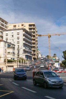 Monako, Monaco, 20 Nisan 2023 Monako Prensliği 'nin sokak seviyesini gösteren bir manzara.