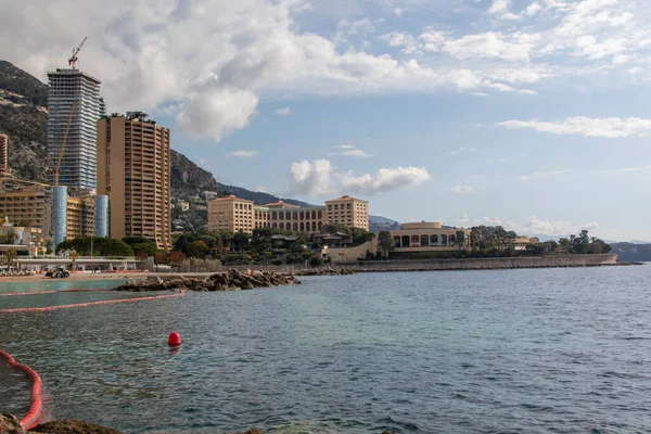 Monaco Monaco April 2023 Utsikt Över Larvotto Public Beach Monaco — Stockfoto