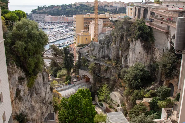 Monaco Monaco 2023 Április Monacói Hercegség Látképe Pályaudvar Közelében — Stock Fotó