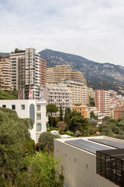 Monako Monako Kwietnia 2023 Widok Budynków Mieszkalnych Księstwie Monako — Zdjęcie stockowe