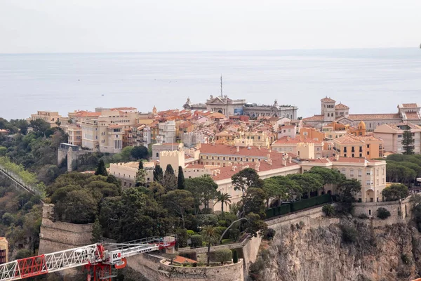 Монако Монако Апреля 2023 Года Вид Княжество Монако Взятый Экзотического — стоковое фото