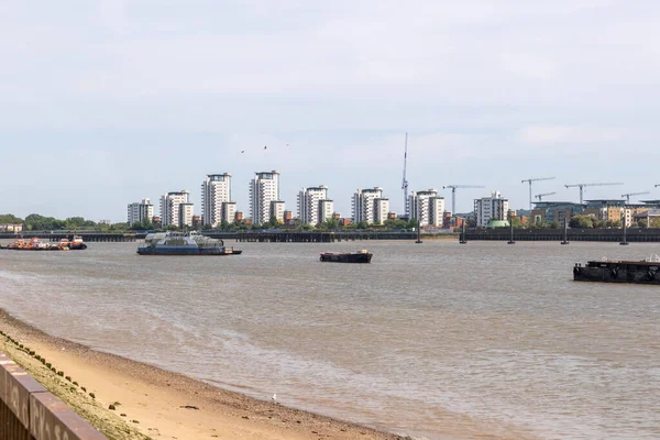 20203年5月28日 英国伦敦 伦敦东部泰晤士河上的风景 — 图库照片