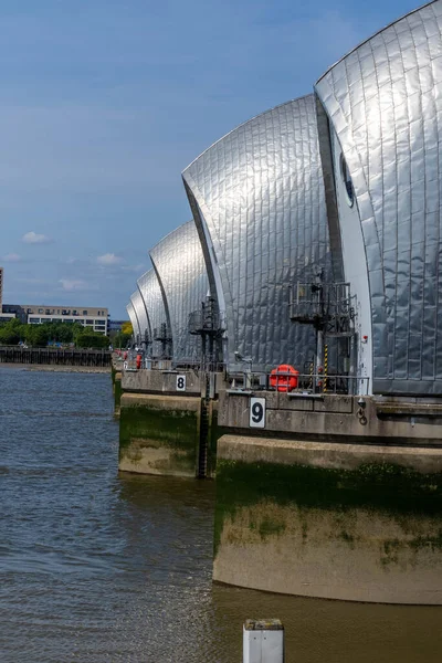 Londýn Velká Británie Května 20203 Pohled Záplavovou Bariéru Temže Postavenou — Stock fotografie