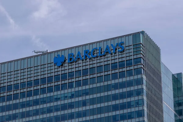 Лондон Великобритания Мая 20203 Года Вид Здание Банка Barclays Кэнэри — стоковое фото