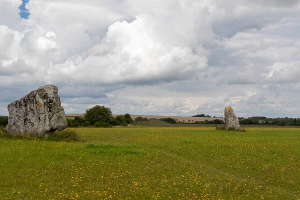 Kamienie Długie Adam Ewa Wpisane Listę Światowego Dziedzictwa Unesco Stonehenge — Zdjęcie stockowe