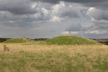 Wiltshire kırsalındaki Neolitik mezar tepecikleri veya Barrow 'lar