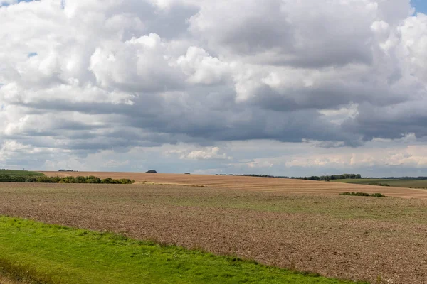 Ploughed Agricultural Fields Ready Sowing Wiltshire United Kingdom — Stock Photo, Image