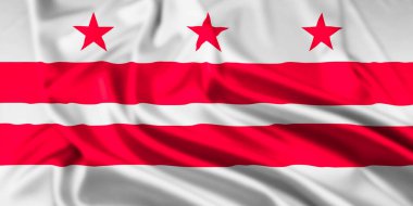 Washington D.C. 'nin Birleşik Devletler başkentinin bayrağı dalgalanıyordu.