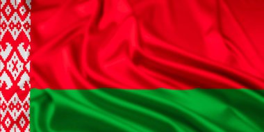 Beyaz Rusya Cumhuriyeti Bayrağı Dalgalanma Efektiyle