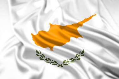 Bir AB üyesi olan Kıbrıs Rum Kesimi Bayrağı Dalgalanma Efektiyle