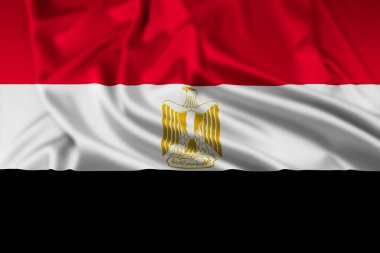 Arap Eklem Cumhuriyeti 'nin Bayrağı Dalgalanma Efektiyle