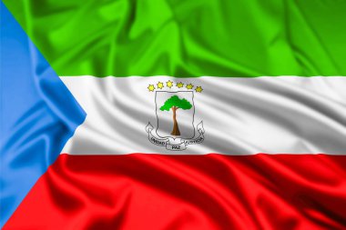 Ekvator Gine Cumhuriyeti Bayrağı Dalgalanma Etkisi