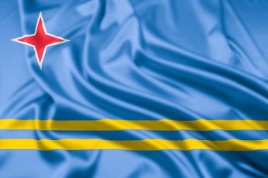 Hollanda Krallığı 'nın kurucu bir ülkesi olan Aruba Bayrağı' nın bir dalga etkisi vardır.