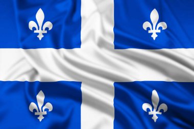 Kanada 'nın Quebec eyaletinin bayrağı, dalgalanma etkisi ile