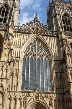 York, Birleşik Krallık, 13 Nisan 2024: York, Yorkshire, Kuzey İngiltere 'deki York Minster manzarası