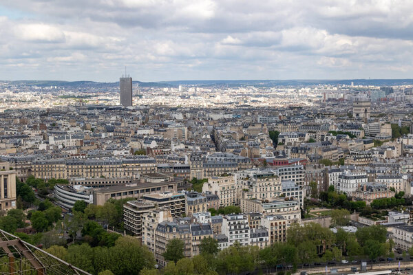 Paris, France, 18th April 2024:- A View of Paris from the Eiffel Tower