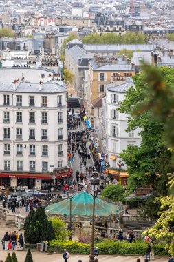 Paris, France, Apirl 20th 2024:- A view of Paris from the Sacre-Coeur on Montmartre clipart