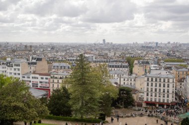 Paris, France, Apirl 20th 2024:- A view of Paris from the Sacre-Coeur on Montmartre clipart