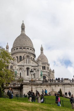 Paris, France, Apirl 20th 2024:- A view of the Sacre-Coeur or the Sacred Heart located on Montmartre in Paris clipart