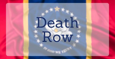 The Flag of The State of Mississippi, overlaid with text reading Death Row clipart