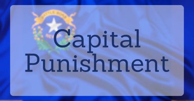 The Flag of The State of Nevada, overlaid with text reading Capital Punishment clipart