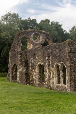 The Ruins of Waverley Abbey, located near Farnham, Surrey UK. This was the first Cistercian Abbey in England clipart