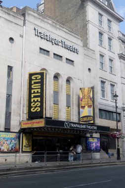 Londra, Birleşik Krallık, 16 Haziran 2025 Londra 'nın batı ucundaki Tiyatro Alanı' nın bir parçası olan Trafalgar Tiyatrosu manzarası