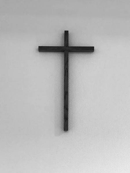 Concept or conceptual cross on background, texture with copy space for any text, christ, christianity, religion, faith, saint, spiritual, jesus, faith, resurrection. christian wooden cross in a school