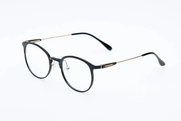Mode Sonnenbrille Schwarz Und Gold Rahmen Auf Weißem Hintergrund — Stockfoto