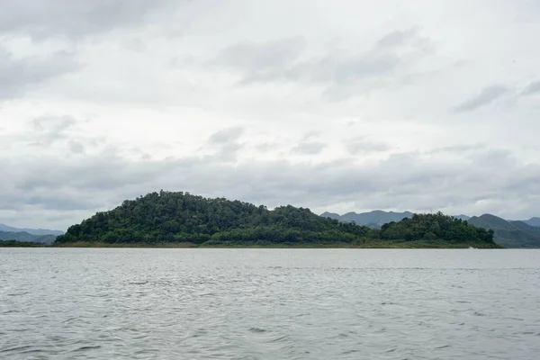Sea and mountain in the evening.