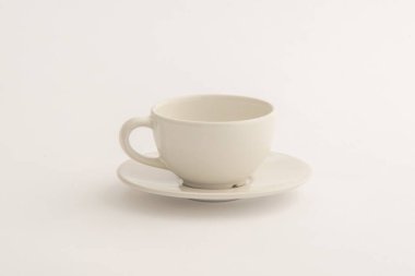 Empty cofee cup on the white background.
