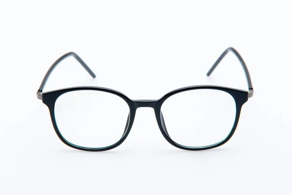 Okulary Przeciwsłoneczne Moda Czarne Ramki Białym Tle — Zdjęcie stockowe