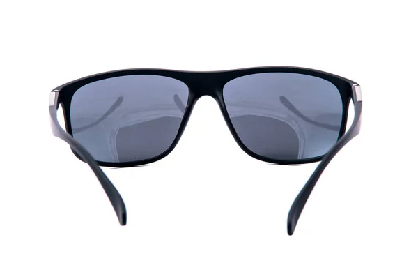 Fashion Zonnebril Zwart Frames Witte Achtergrond — Stockfoto