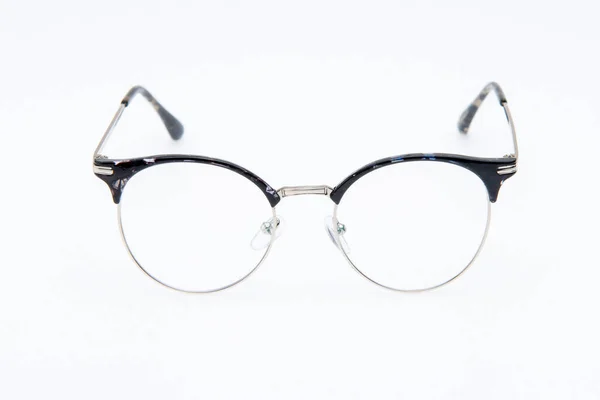 Moda Gözlükleri Beyaz Arkaplanda Iki Ton Çerçeve — Stok fotoğraf